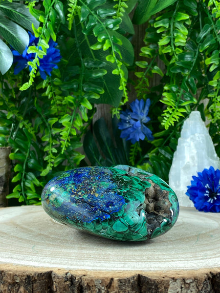 Natural Azurite Malachite shops Loose Gemstone Cabochon, 40 X 25 X 5 mm, 53 Carat,Natural Azurite Malachite, Natural Malachite,Azurite Malachite