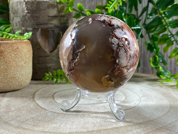 Store Flower Agate Sphere