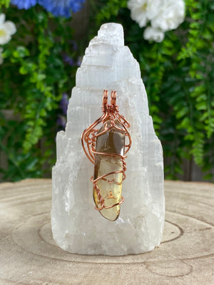 Citrine Wire Wrapped Pendant