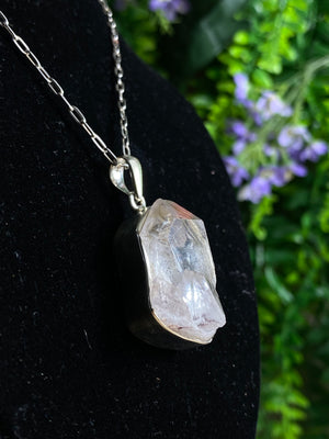 Lepidocrocite In Quartz Phantom Pendant