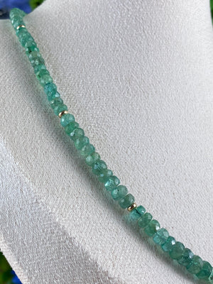 9ct Gold Emerald Necklace