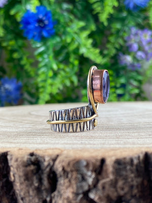 Faceted Amethyst Ring