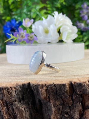 Backed Moonstone Ring