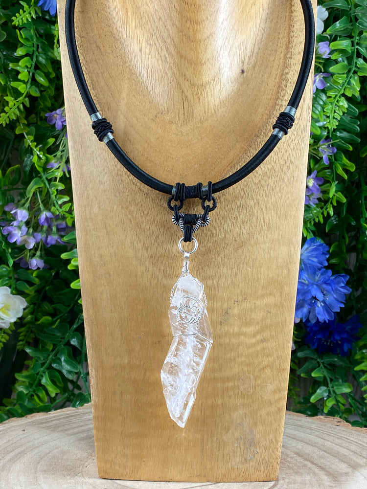 Sacred Rose Lemurian Faden Wire Wrapped Pendant