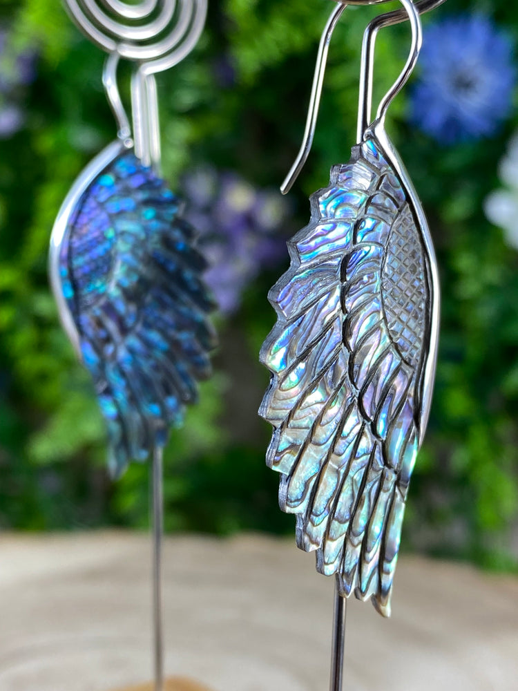 Abalone Shell Angel Wing Earrings