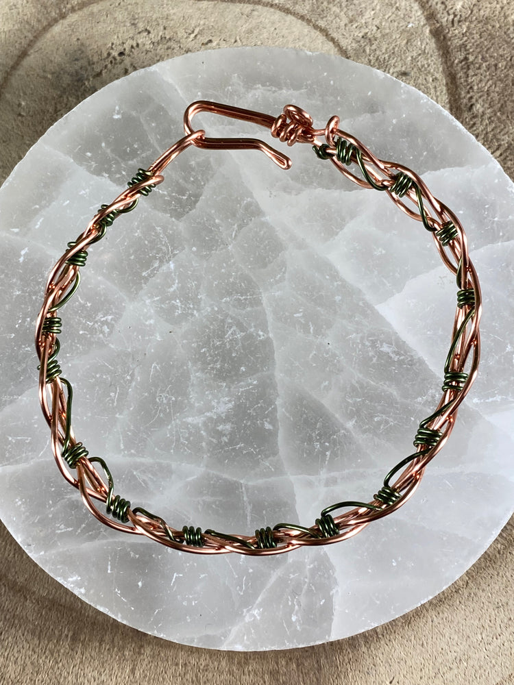 Hand-Wrapped Copper Bracelet