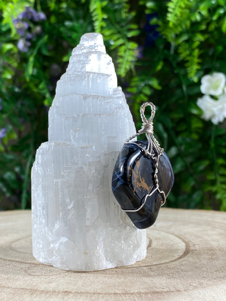 Pietersite Wire Wrapped Pendant