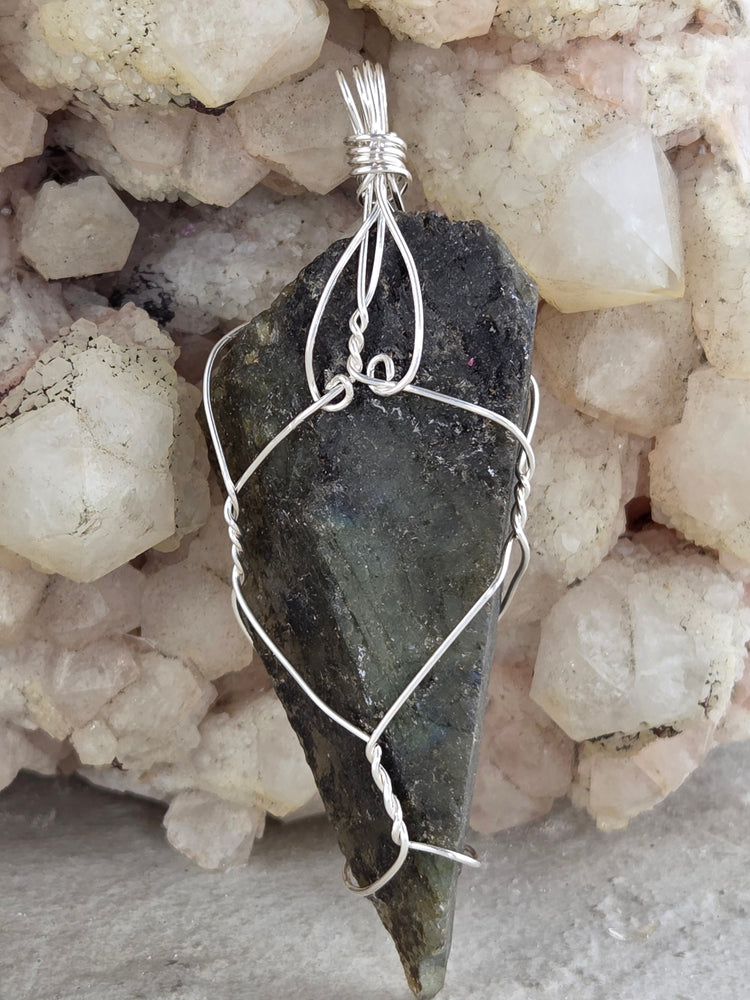 Labradorite Wire Wrap Pendant