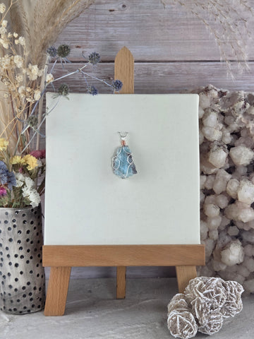 Larimar Wire Wrapped Pendant