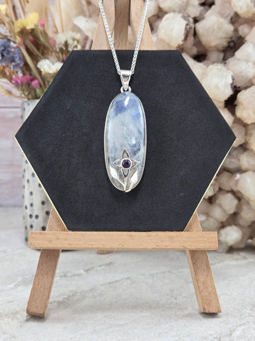Moonstone & Amethyst  Pendant