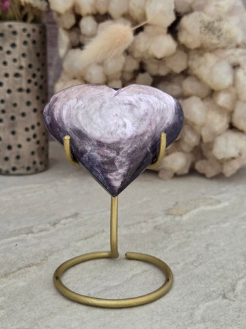 Lepidolite Heart