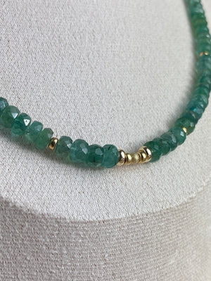 9ct Gold Emerald Necklace