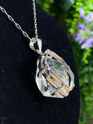 Quartz Enhydro Pendant