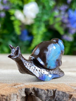 Opal Snail Carving