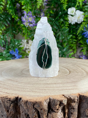 Malachite Wire Wrapped Pendant