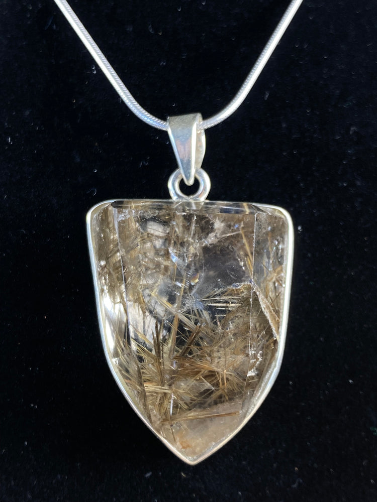 Rutile Shield Pendant