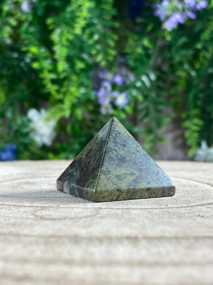 Dragon Blood Jasper Pyramid