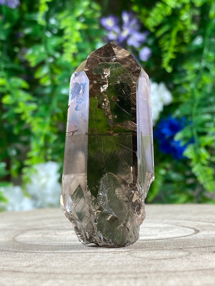 Smoky Quartz With Rutile Point