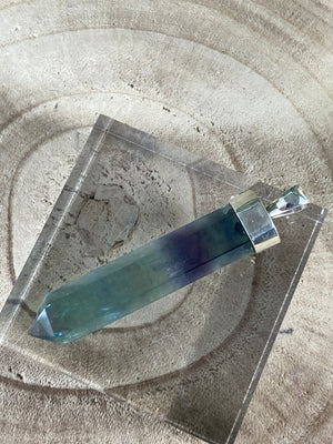 Fluorite Pendant with Amethyst