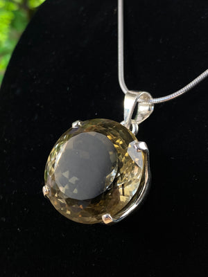 Faceted Lemon Quartz Pendant