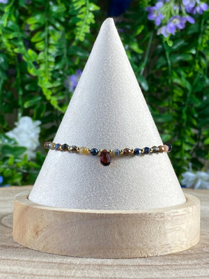 Pietersite And Garnet Bracelet