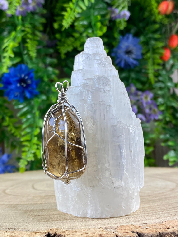 Citrine Wire Wrapped Pendant