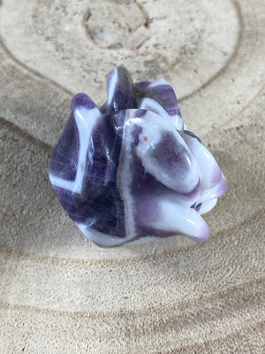 Chevron Amethyst Rose Carving