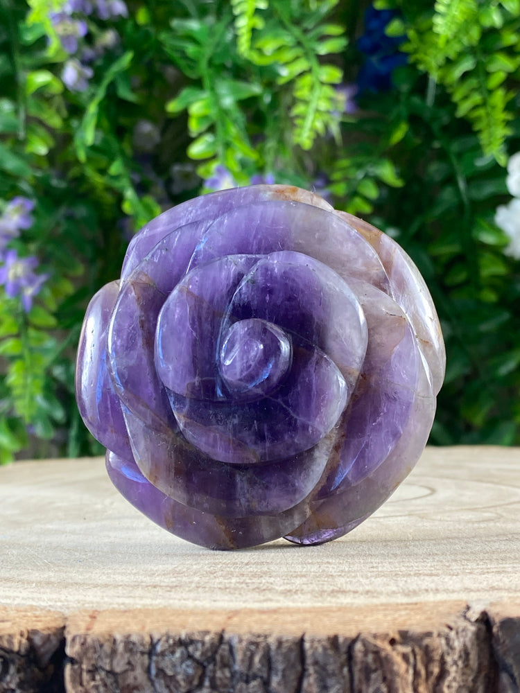 Amethyst Flower Carving