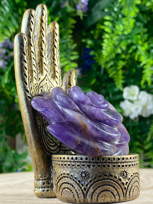 Amethyst Flower Carving