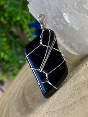 Pietersite Wire Wrapped Pendant
