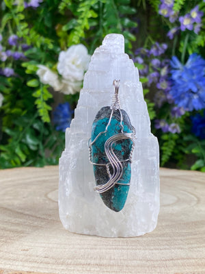 Turquoise Wire Wrapped Pendant