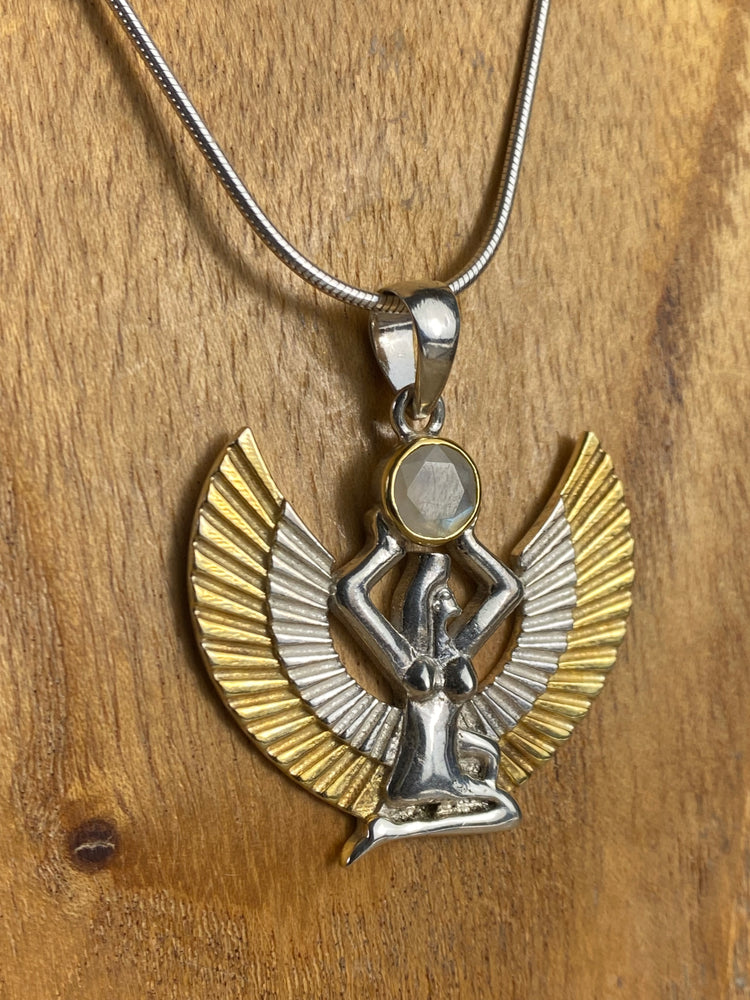 Goddess Isis With Moonstone Pendant