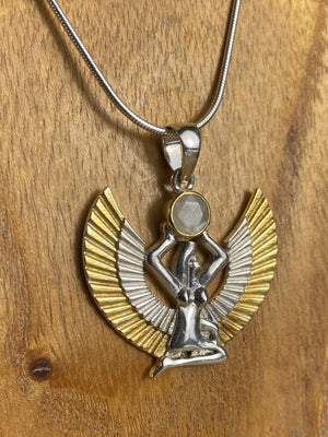 Goddess Isis With Moonstone Pendant