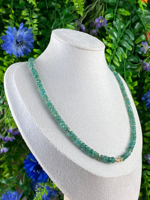 9ct Gold Emerald Necklace