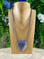 Violet Flame Chalcedony Necklace
