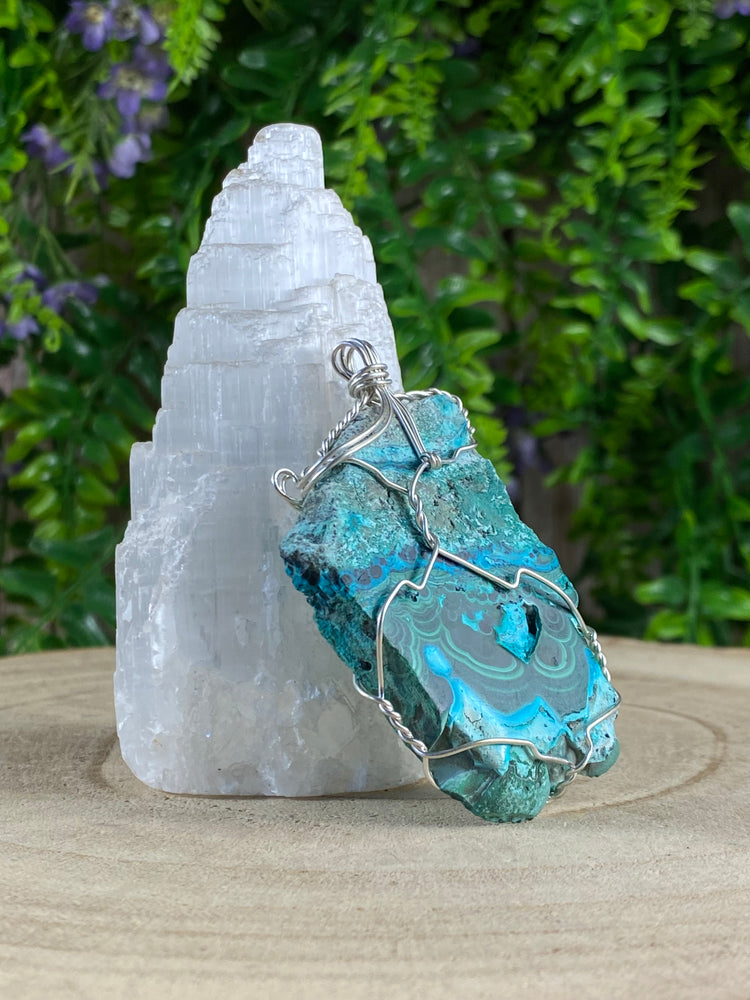 Malacholla Wire Wrapped Pendant