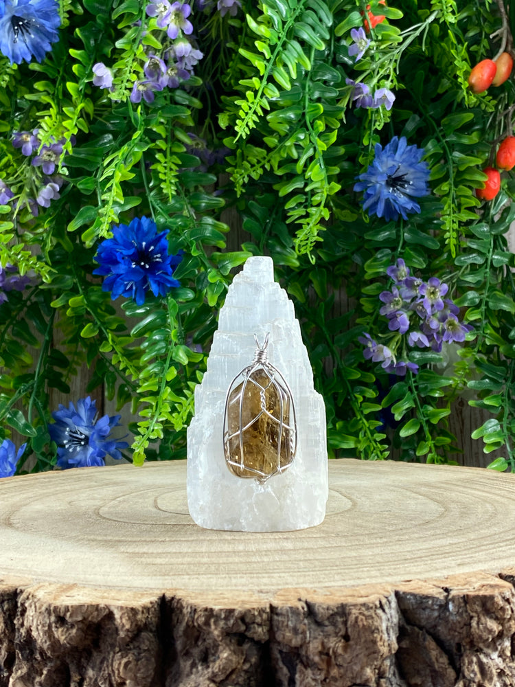 Citrine Wire Wrapped Pendant