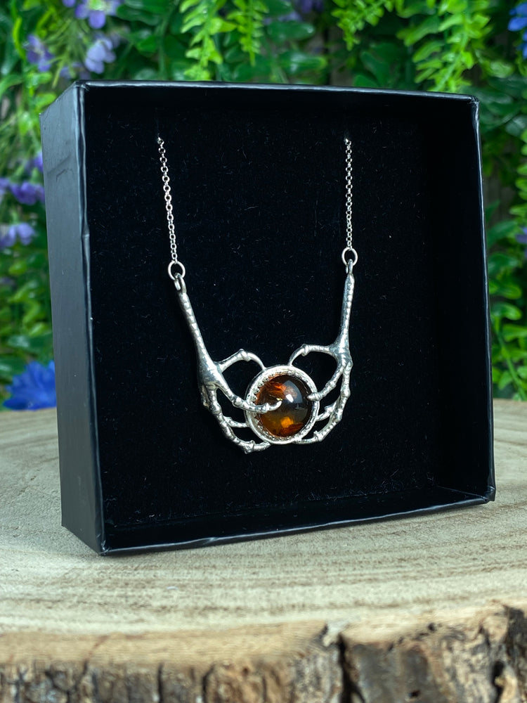 Amber Dragon Claw Pendant
