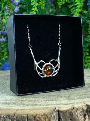Amber Dragon Claw Pendant