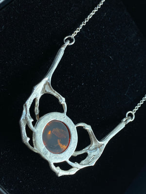 Amber Dragon Claw Pendant