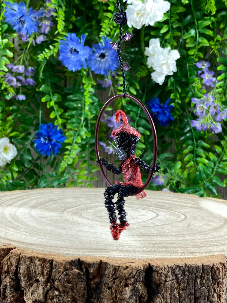 Black and Red Wire Faery
