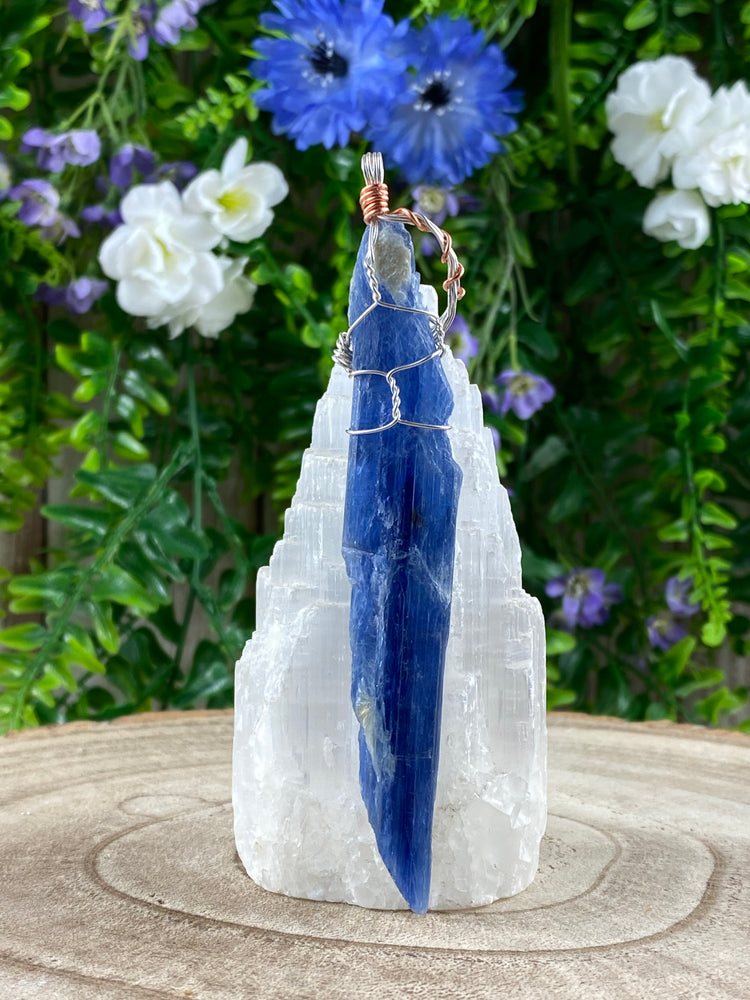 Kyanite Wire Wrapped Pendant