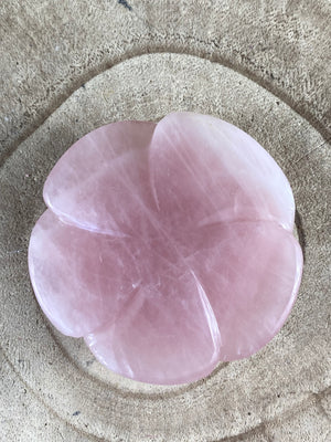 Rose Quartz Flower Carving