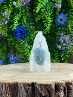 Aquamarine Wire Wrapped Pendant