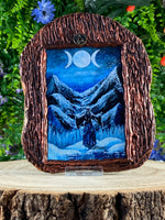 Triple Moon Mountain Art On Slate