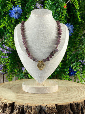 Sacred Heart Ruby Necklace