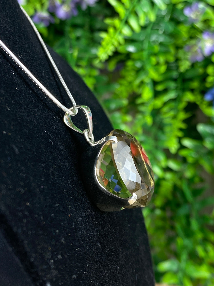 Faceted Lemon Quartz Pendant