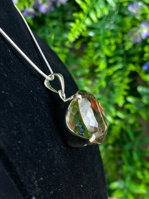 Faceted Lemon Quartz Pendant