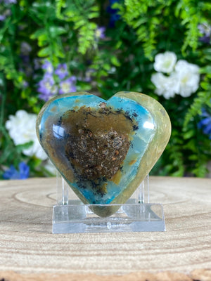 Blue Opal Heart