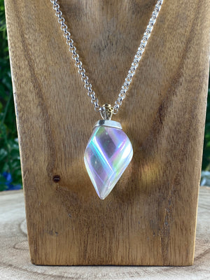 Aura Quartz Flame Pendant